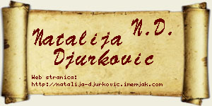 Natalija Đurković vizit kartica